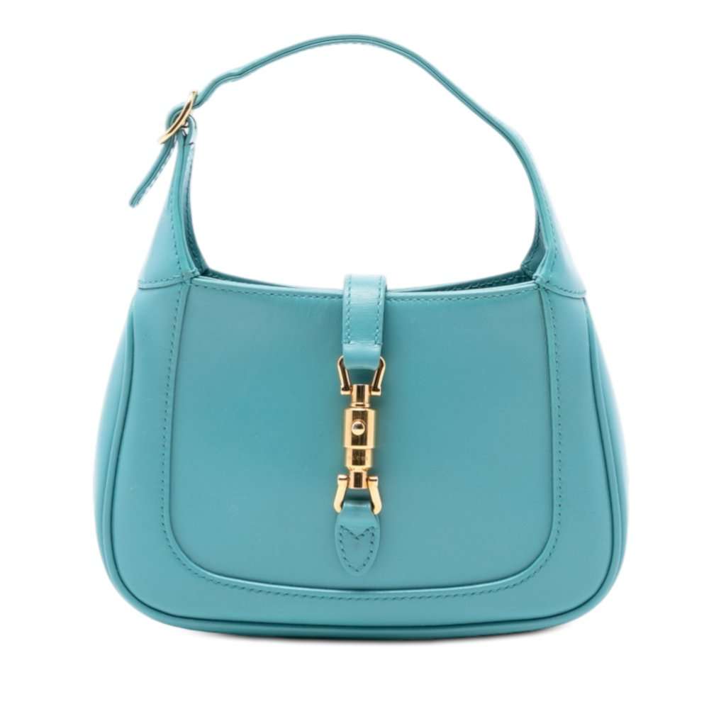 Gucci Mini Calfskin Jackie 1961 Crossbody Blue Leather Very good condition - Front View