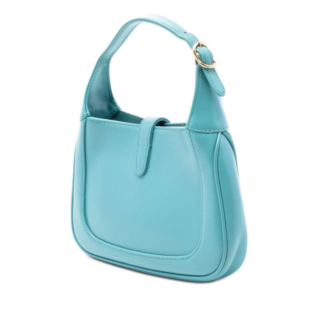 Gucci Mini Calfskin Jackie 1961 Crossbody Blue Leather Very good condition - Back View
