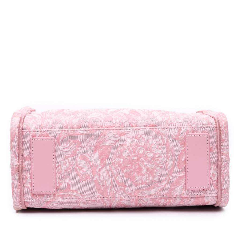 Versace Small Canvas Barocco Athena Tote Pink Very good - Inside View