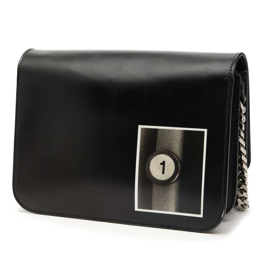 Burberry Small Smooth Calfskin Bambi TB Crossbody Black Leather Very good - Back View