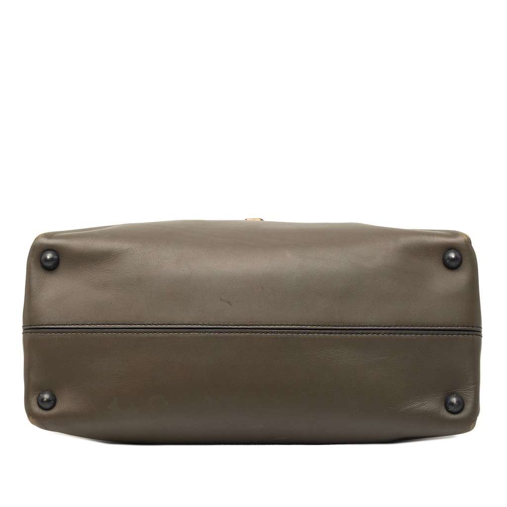 Bottega Veneta Medium Intrecciato Trimmed Nappa Piazza Satchel Brown Leather Very good condition - Inside View