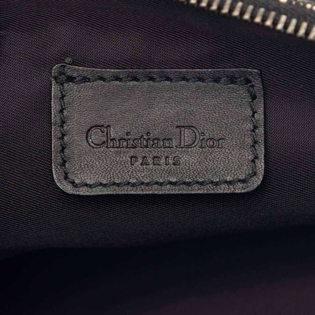Dior Mini Diorissimo Canvas Saddle Pochette Black Very good condition - Box View