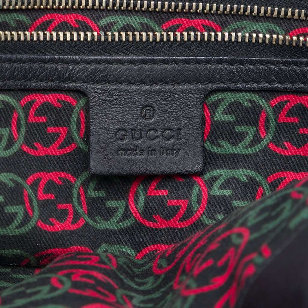 Gucci Medium Calfskin Britt Satchel Black Leather Very good - Box View