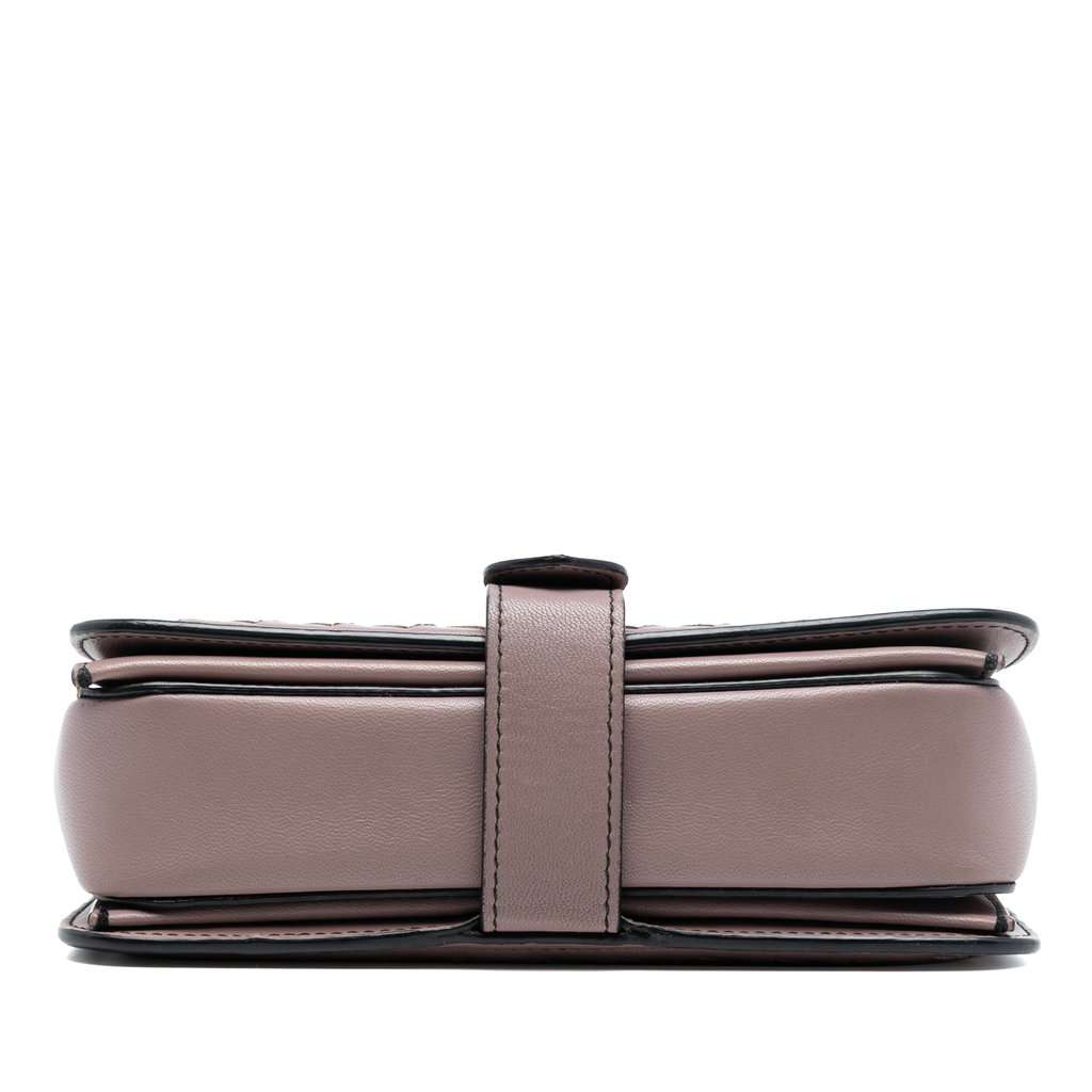 Bottega Veneta Small Nappa Intrecciato Runway Shoulder Bag Pink Leather Very good - Inside View