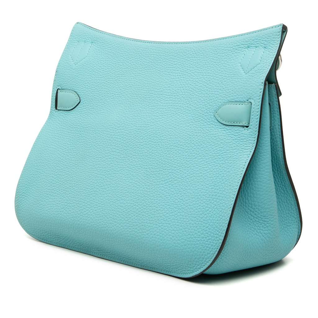 Hermès Clemence and Swift Jypsiere 31 Blue Leather Very good condition - Back View