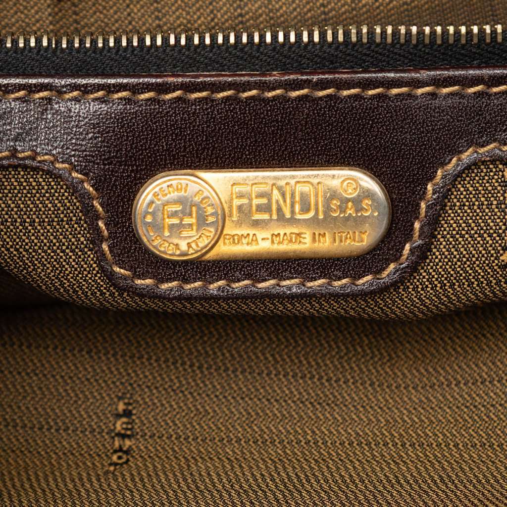 Fendi Zucca Canvas Twins Tote Brown Very good - Box View