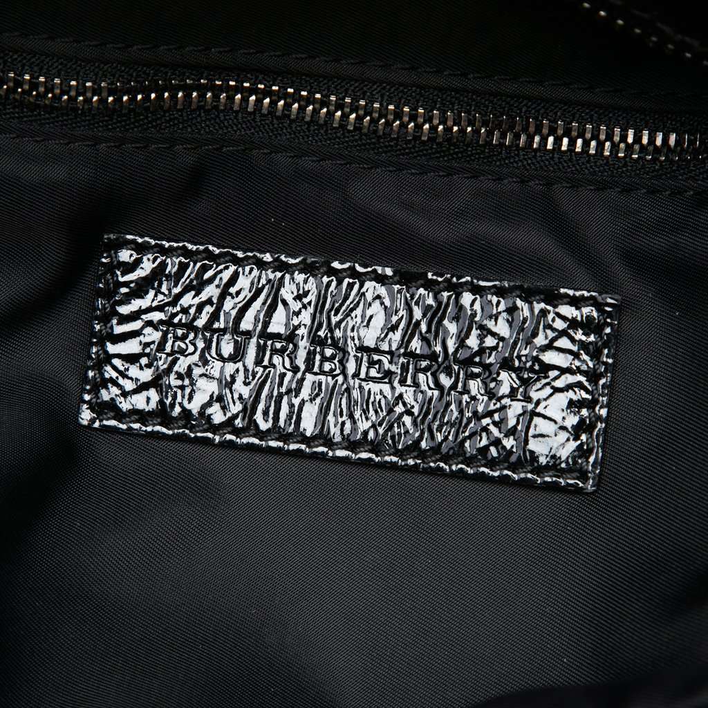 Burberry Beat Check Nylon Lowry Satchel Black Very good - Box View