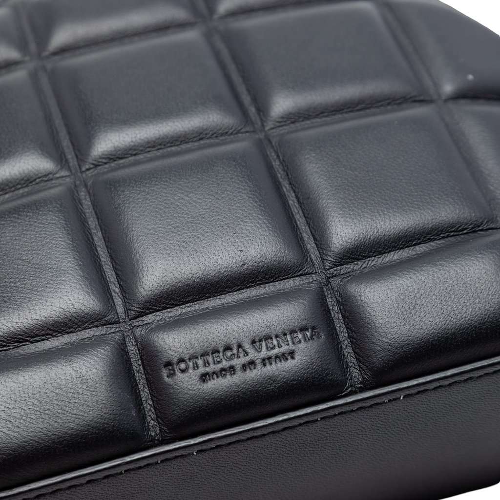 Bottega Veneta Mini Padded Nappa Half Moon Chain Crossbody Black Leather Very good condition - Box View