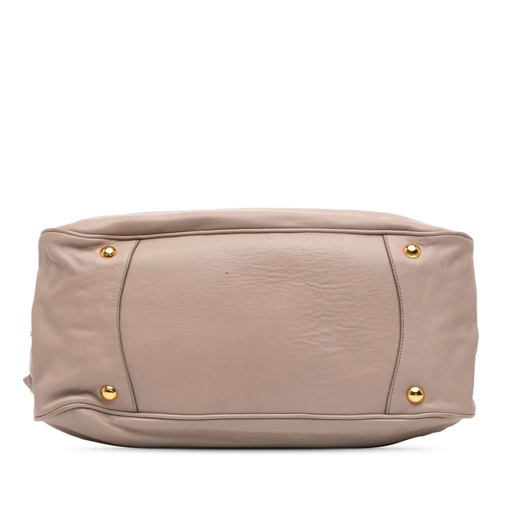Prada Vitello Bow Satchel Beige Leather Very good condition - Inside View
