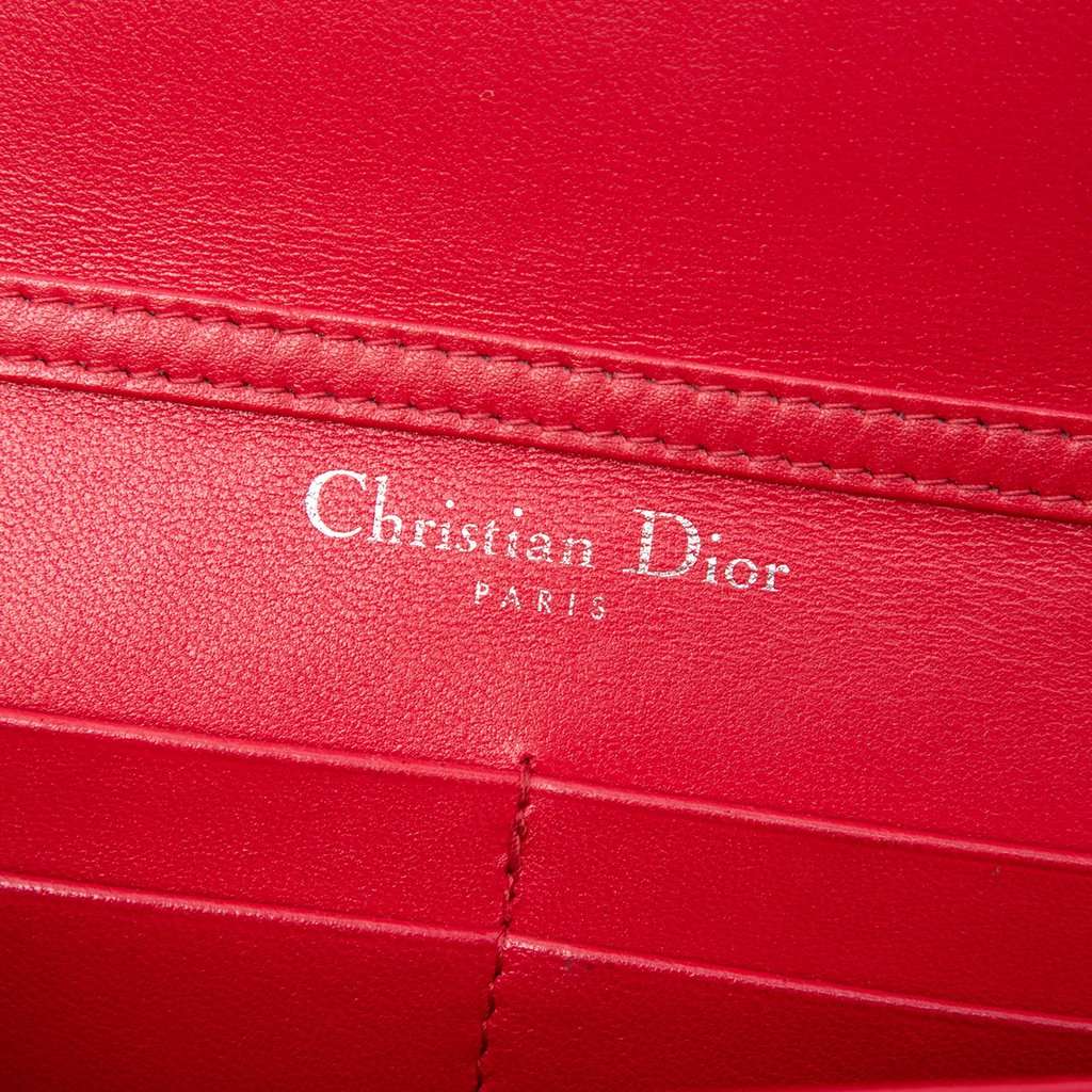 Dior Grained Calfskin Diorama Wallet on Chain Red Leather Very good - Box View