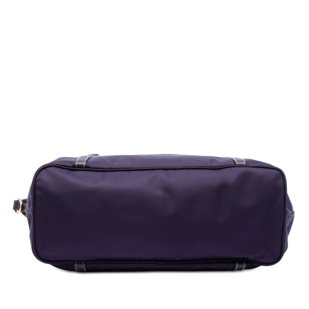 Prada Saffiano Trimmed Tessuto Satchel Purple Very good condition - Inside View