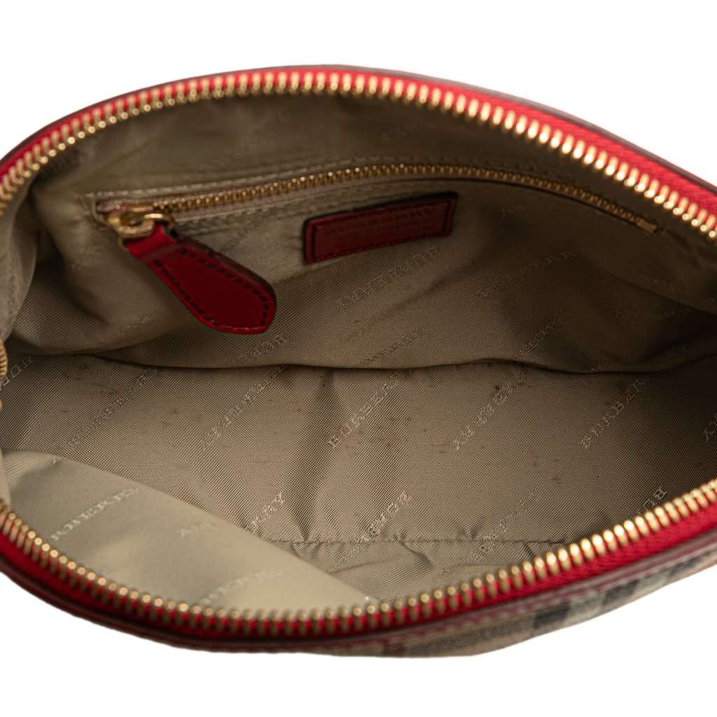 Burberry Mini Haymarket Check Coated Canvas Orchard Crossbody Beige Very good condition - Model View