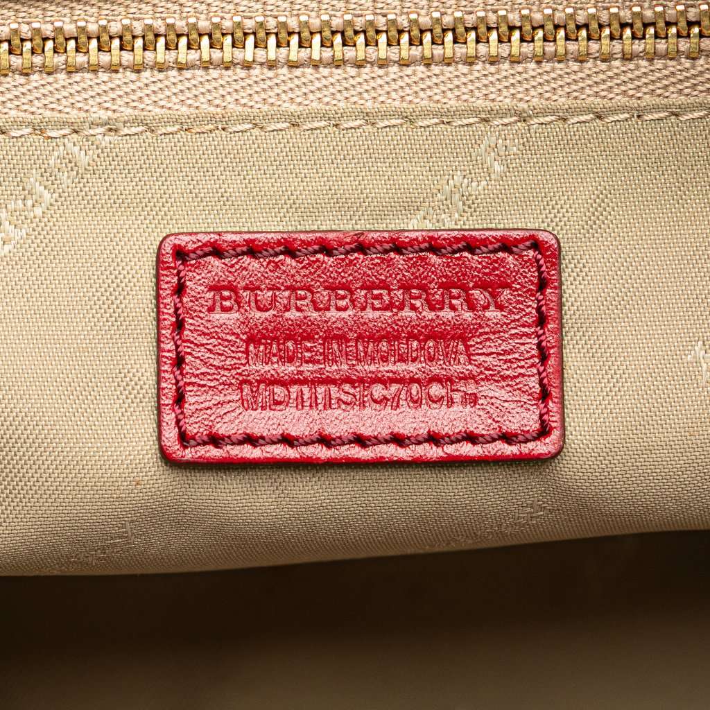 Burberry Mini Haymarket Check Coated Canvas Orchard Crossbody Beige Very good condition - Box View