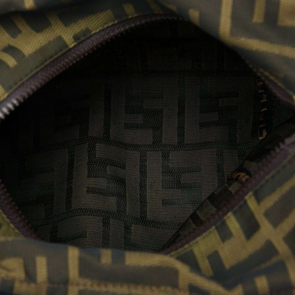 Fendi Mini Zucca Canvas Handbag Brown Very good - Model View