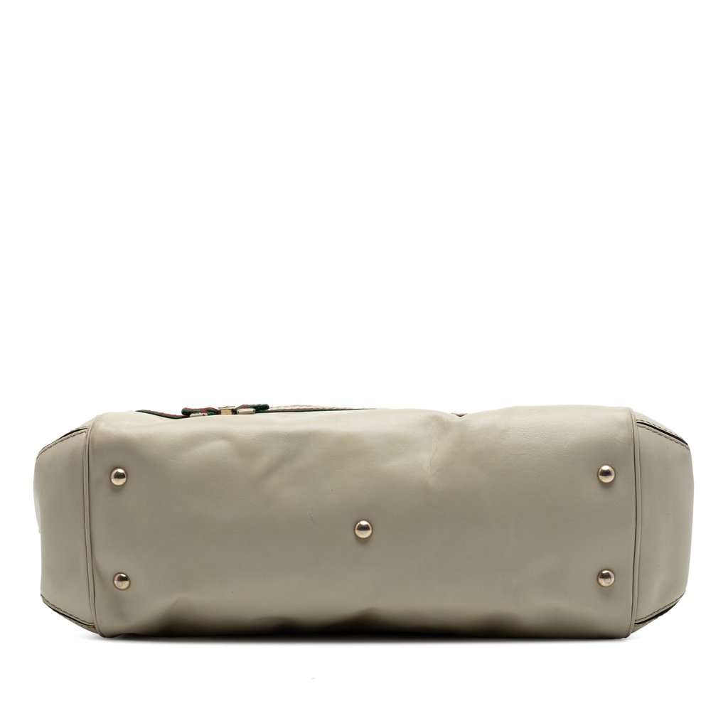 Gucci GG Canvas Web Mayfair Satchel Beige Very good - Inside View