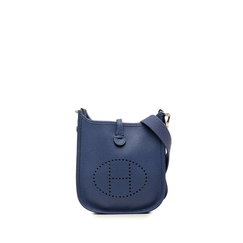 Hermès Clemence Evelyne 16 Amazone Blue Leather Very good condition - Front View