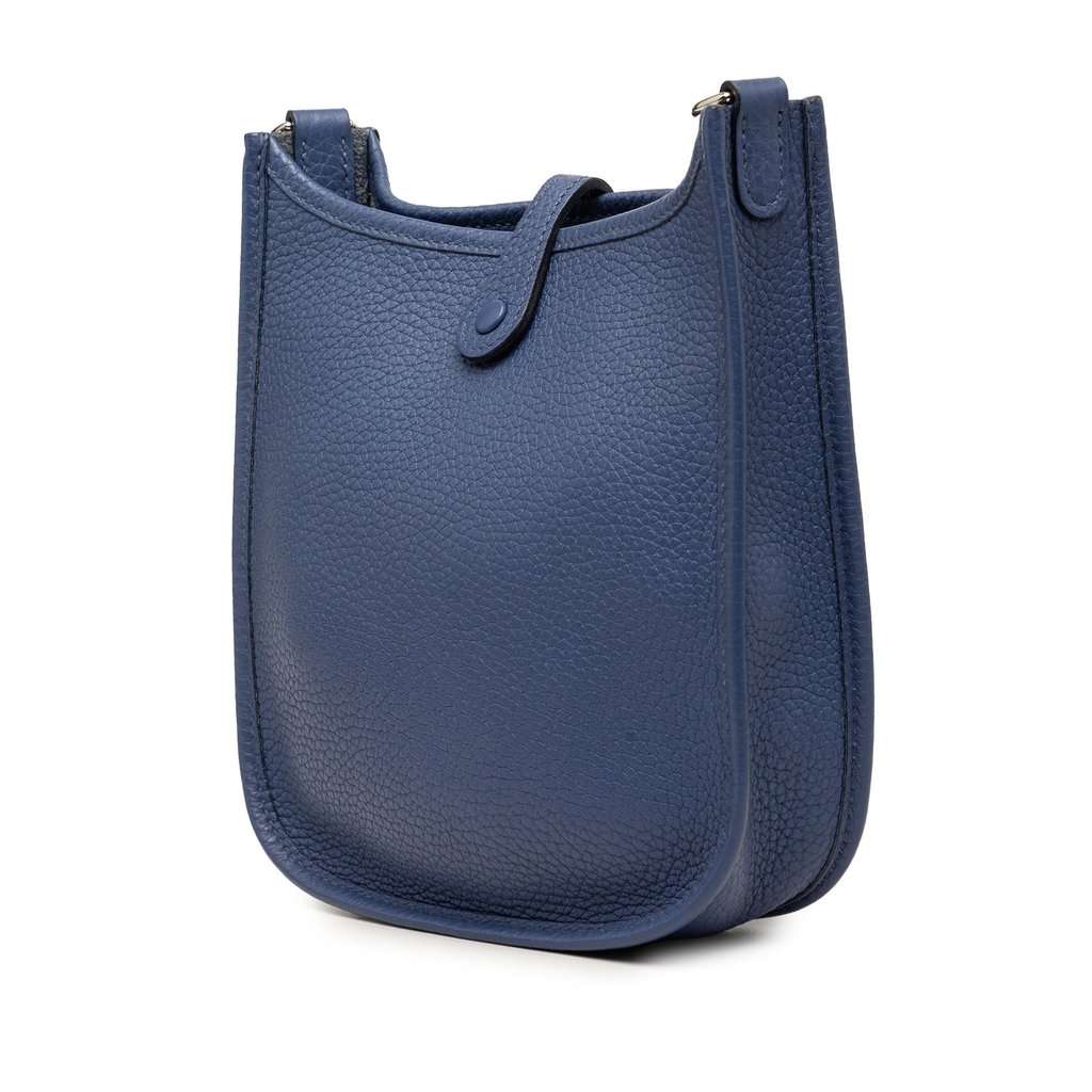 Hermès Clemence Evelyne 16 Amazone Blue Leather Very good condition - Back View