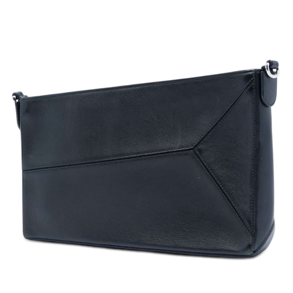 LOEWE Leather Puzzle Pochette Black Leather Very good - Back View