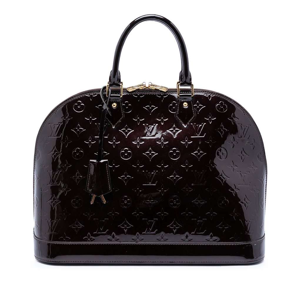 Louis Vuitton Monogram Vernis Alma GM Purple Leather Very good condition - Front View