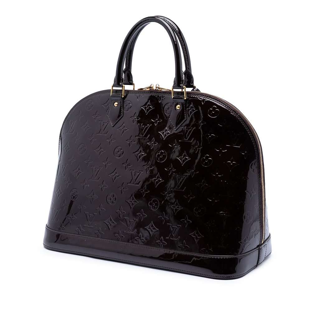 Louis Vuitton Monogram Vernis Alma GM Purple Leather Very good condition - Back View