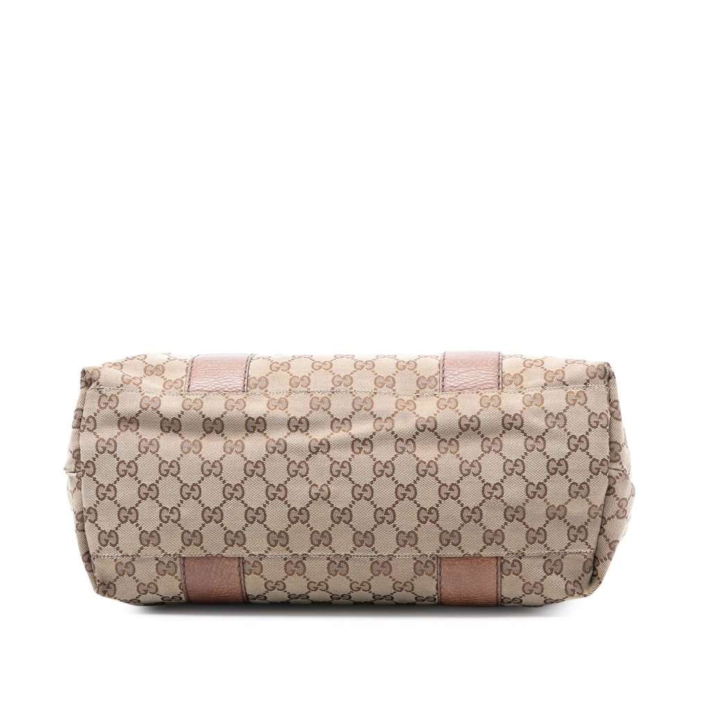 Gucci Medium GG Canvas Bamboo Libeccio Tote Beige Very good - Inside View