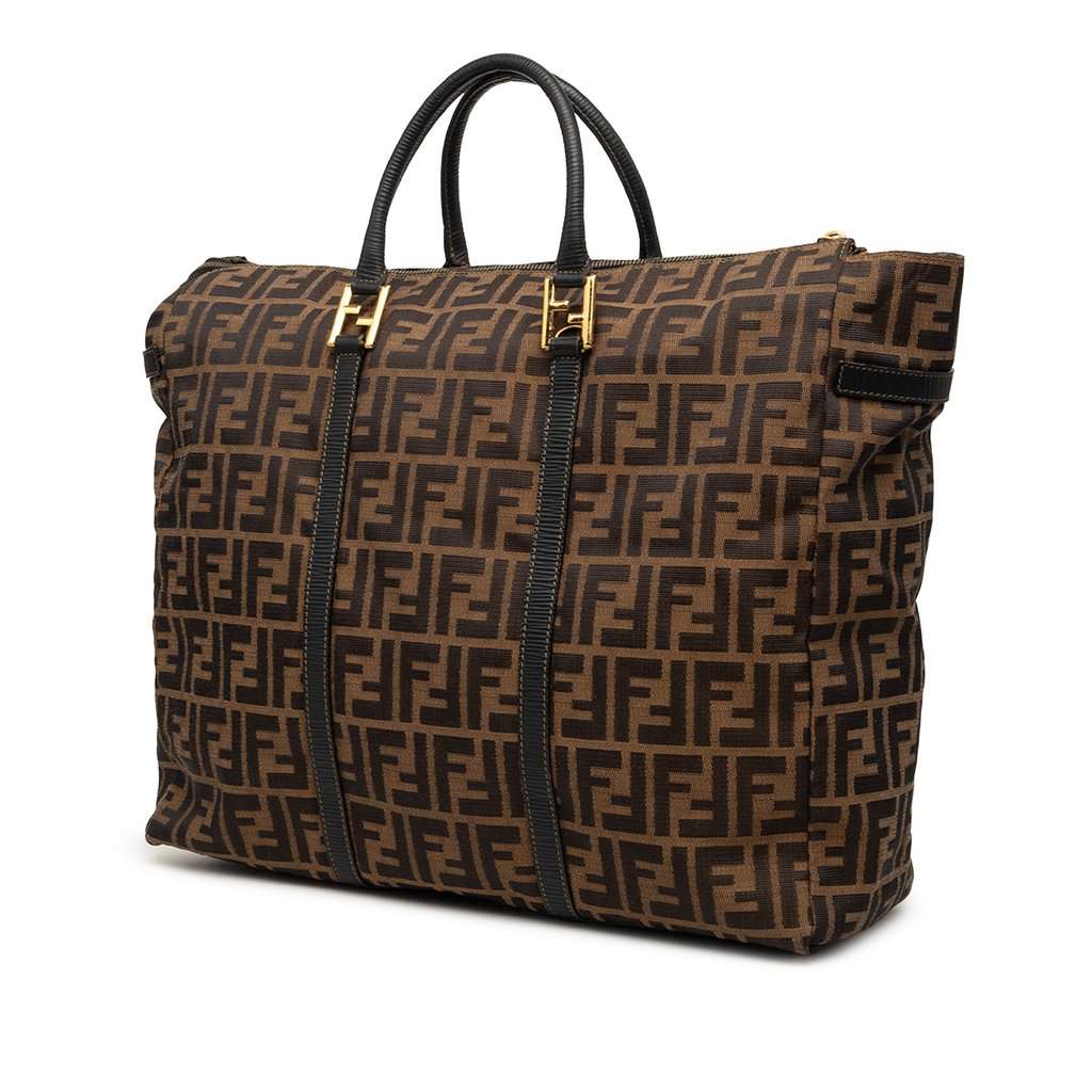 Fendi Zucca Canvas Satchel Brown Good condition - Back View