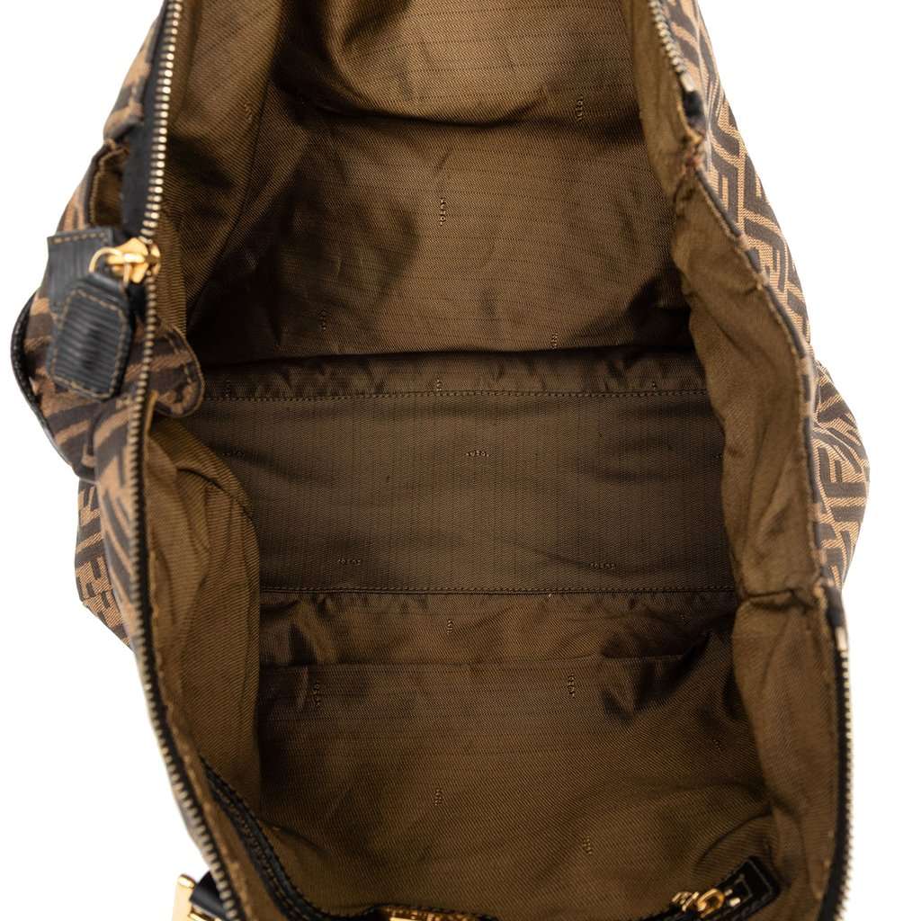 Fendi Zucca Canvas Satchel Brown Good condition - Model View