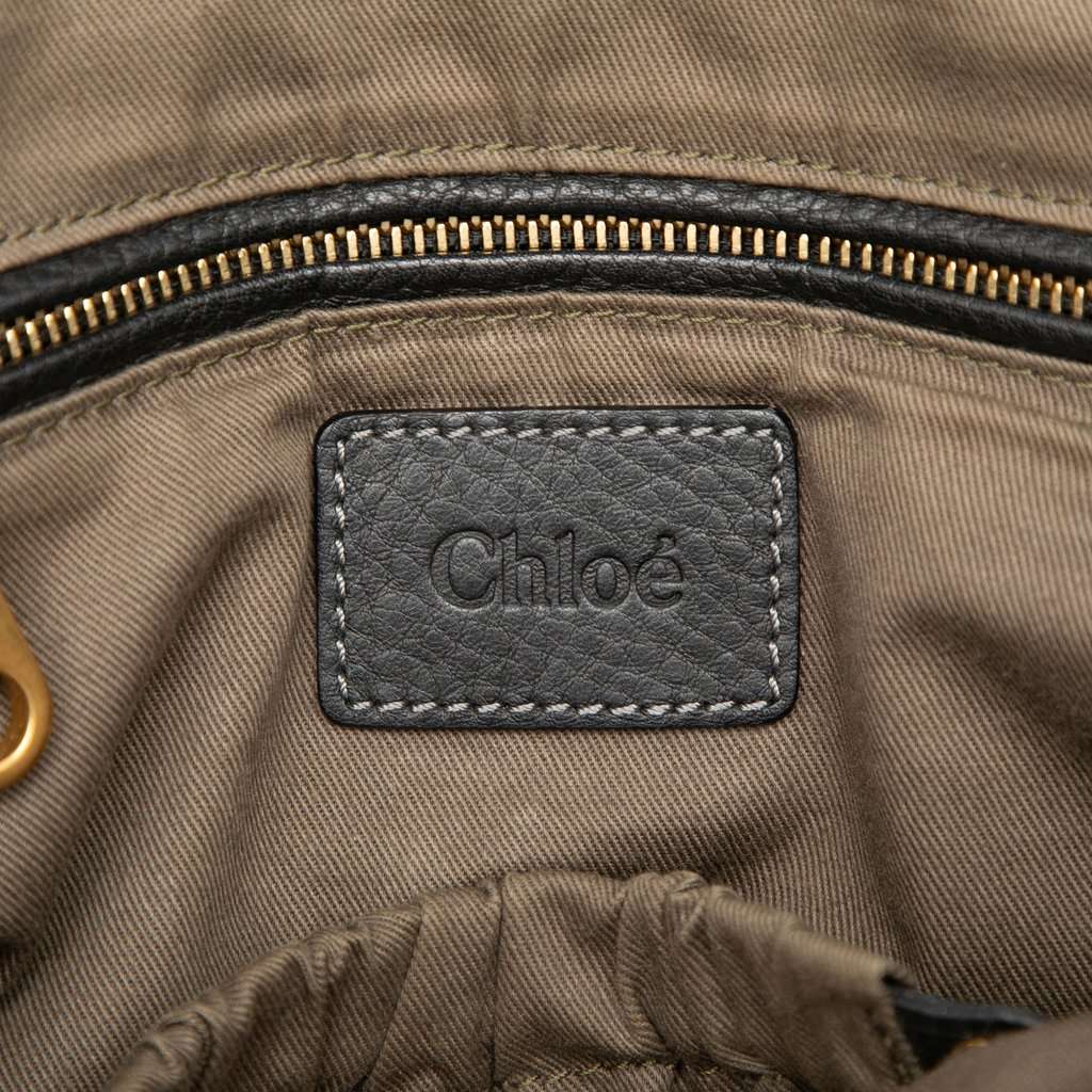 Chloé Medium Leather Marcie Satchel Black Leather Good - Box View