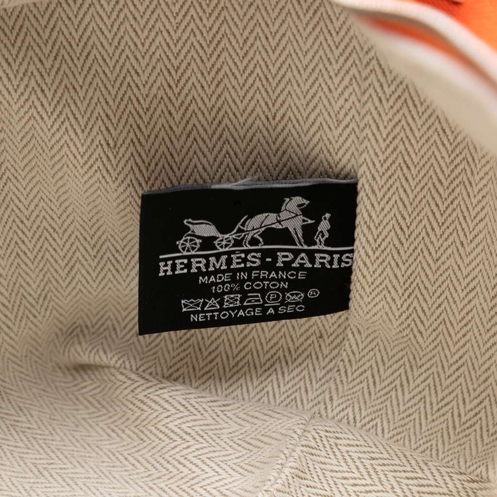 Hermès Small Toile Bride A Brac Case Orange Very good condition - Box View