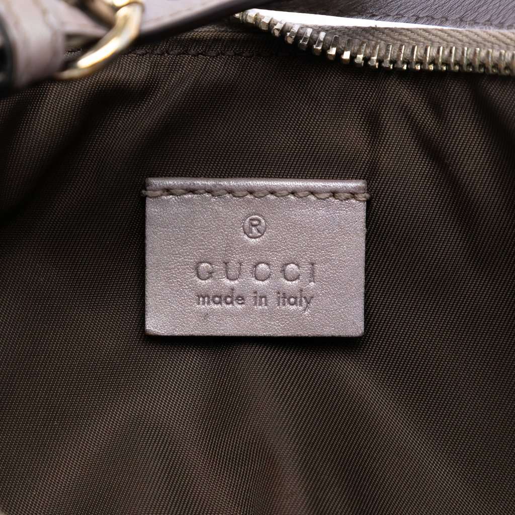 Gucci Metallic Guccissima Lovely Heart Pochette Purple Leather Very good condition - Box View