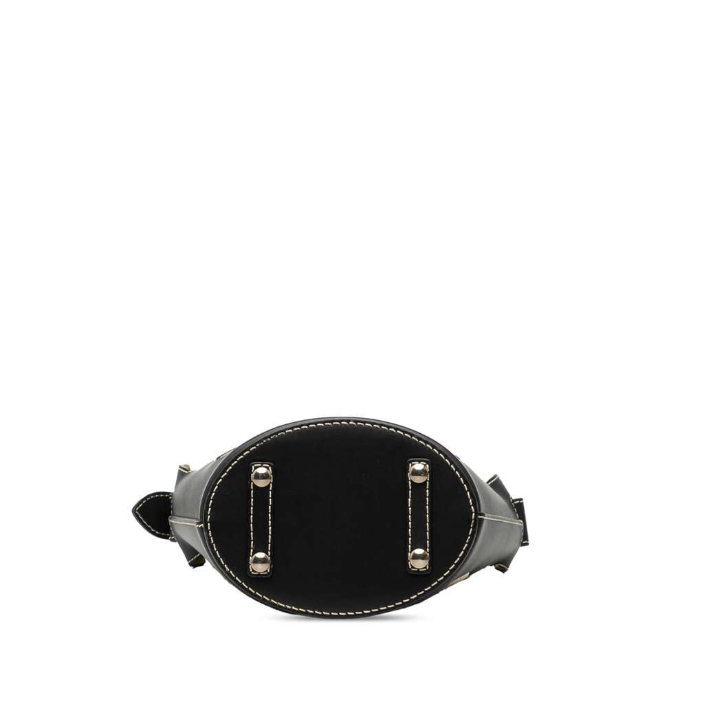 Burberry Mini Leather Grommet Bucket Bag Black Leather Very good - Inside View