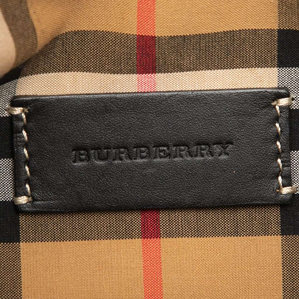 Burberry Mini Leather Grommet Bucket Bag Black Leather Very good - Box View