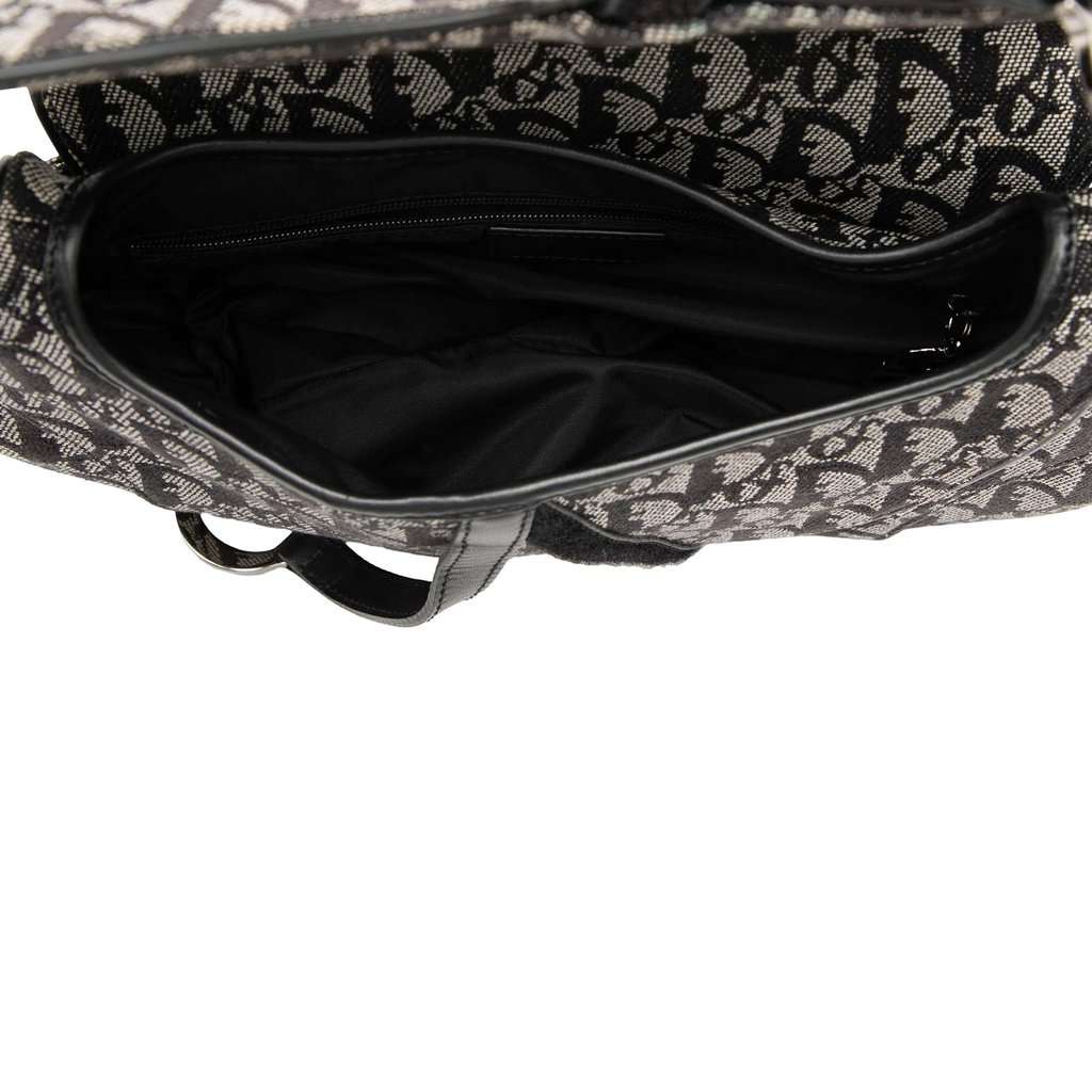Dior Diorissimo Canvas Double Saddle Bag Black Very good condition - Model View