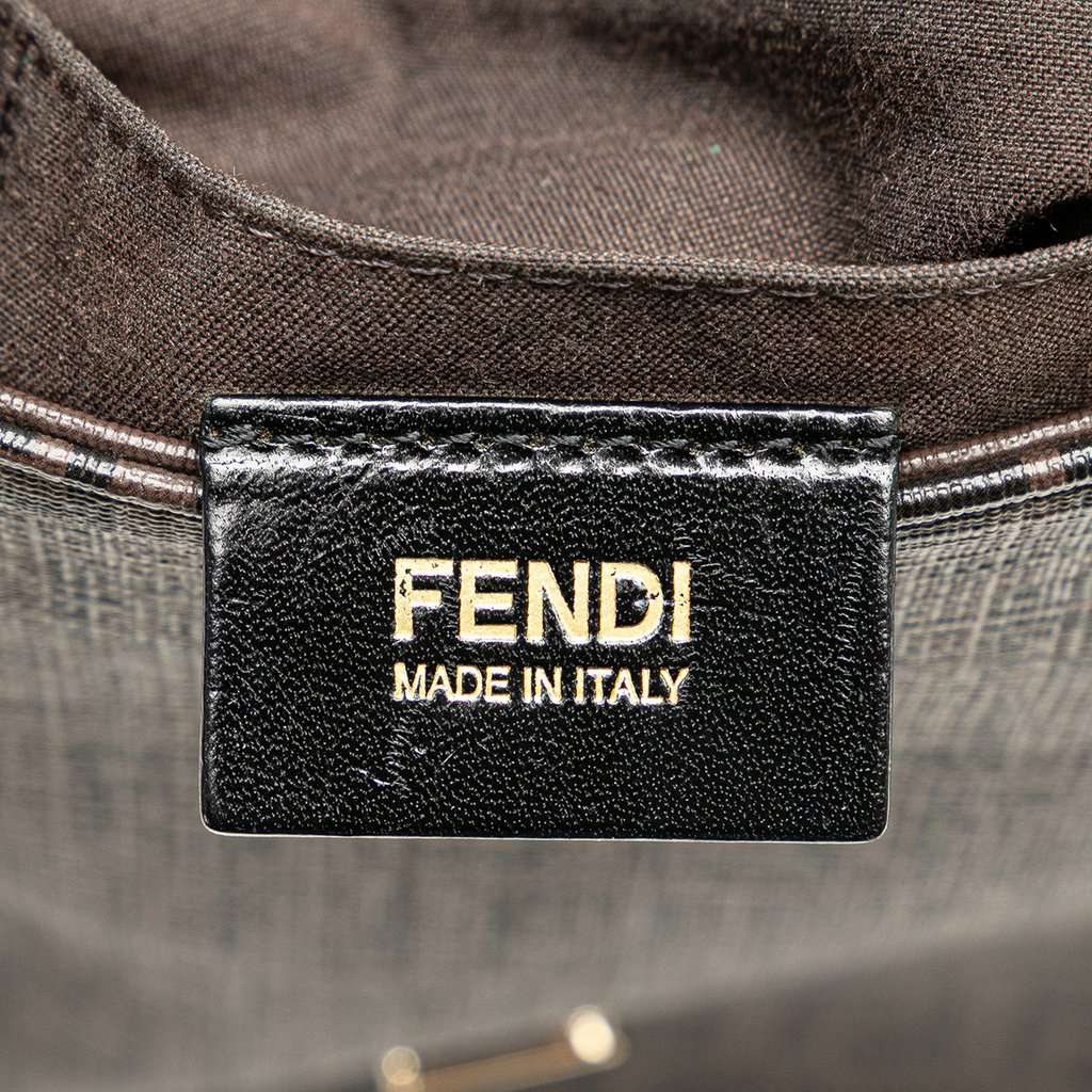 Fendi Zucchino Spalmati Crossbody Brown Very good - Box View