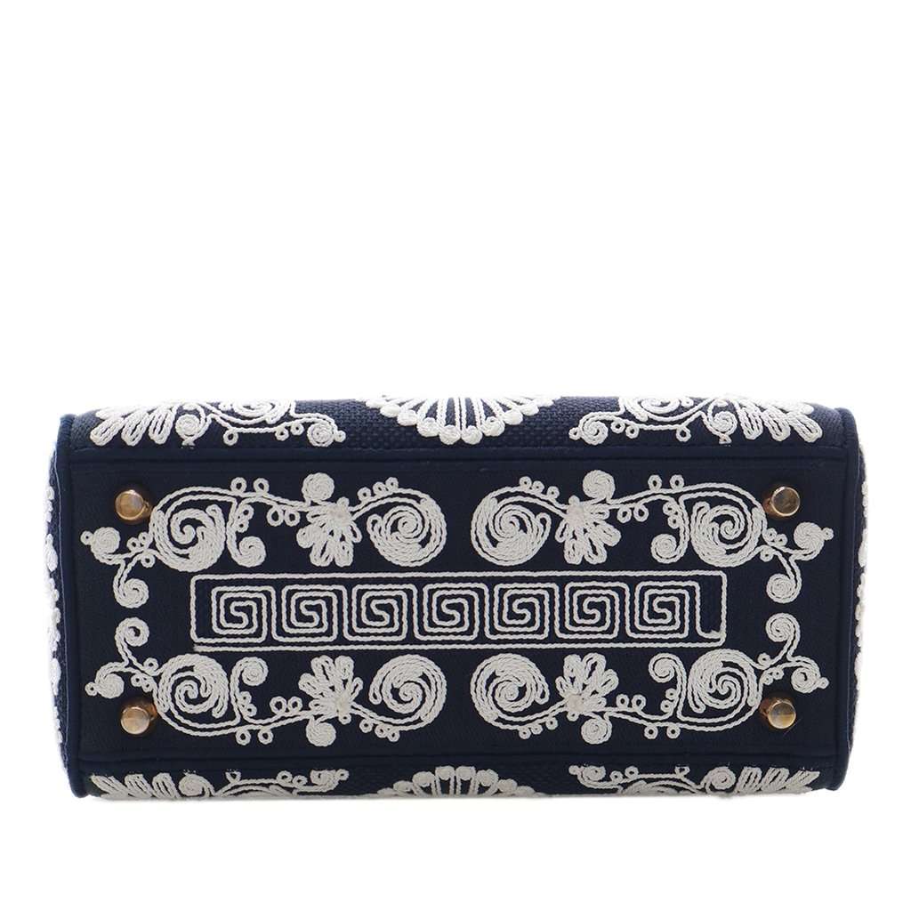 Dior Medium Embroidered Canvas Cornely Lady D Lite Blue Very good condition - Box View