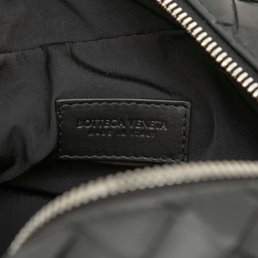Bottega Veneta Nappa Intrecciato Travel Pouch Black Leather Very good condition - Box View
