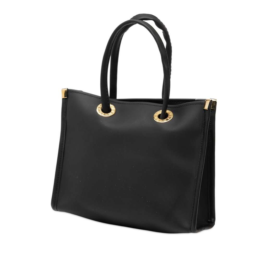 Fendi Mini Rubber FF Logo Shopper Tote Black Very good - Back View
