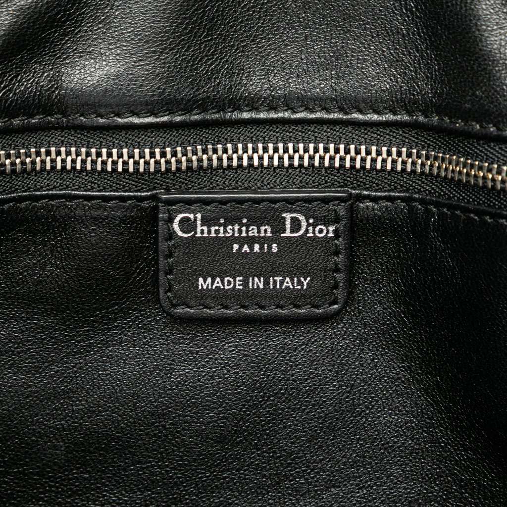 Dior Woven Lambskin Lady Dior Avenue Tote Black Leather Good - Box View