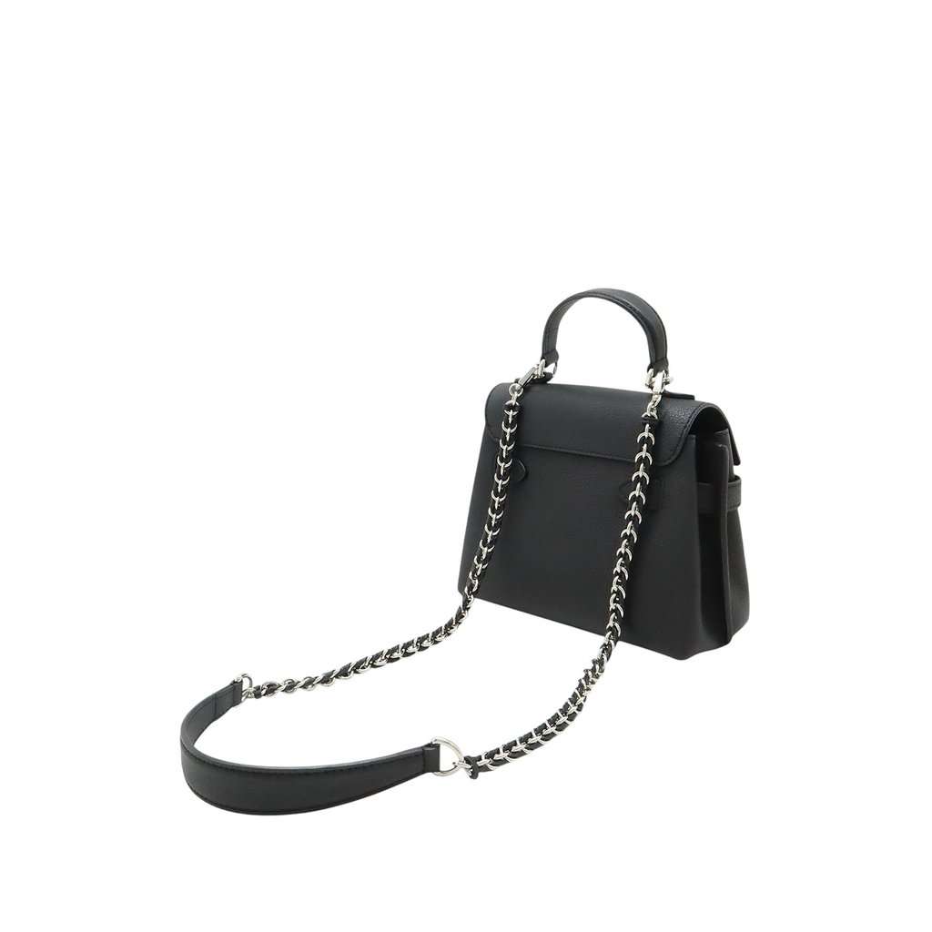 Louis Vuitton Grained Calfskin Mini LockMe Ever Black Leather Very good condition - Back View
