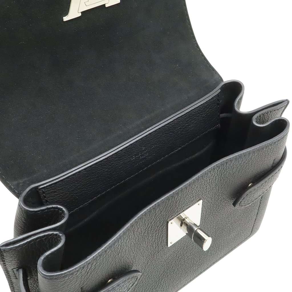 Louis Vuitton Grained Calfskin Mini LockMe Ever Black Leather Very good condition - Box View
