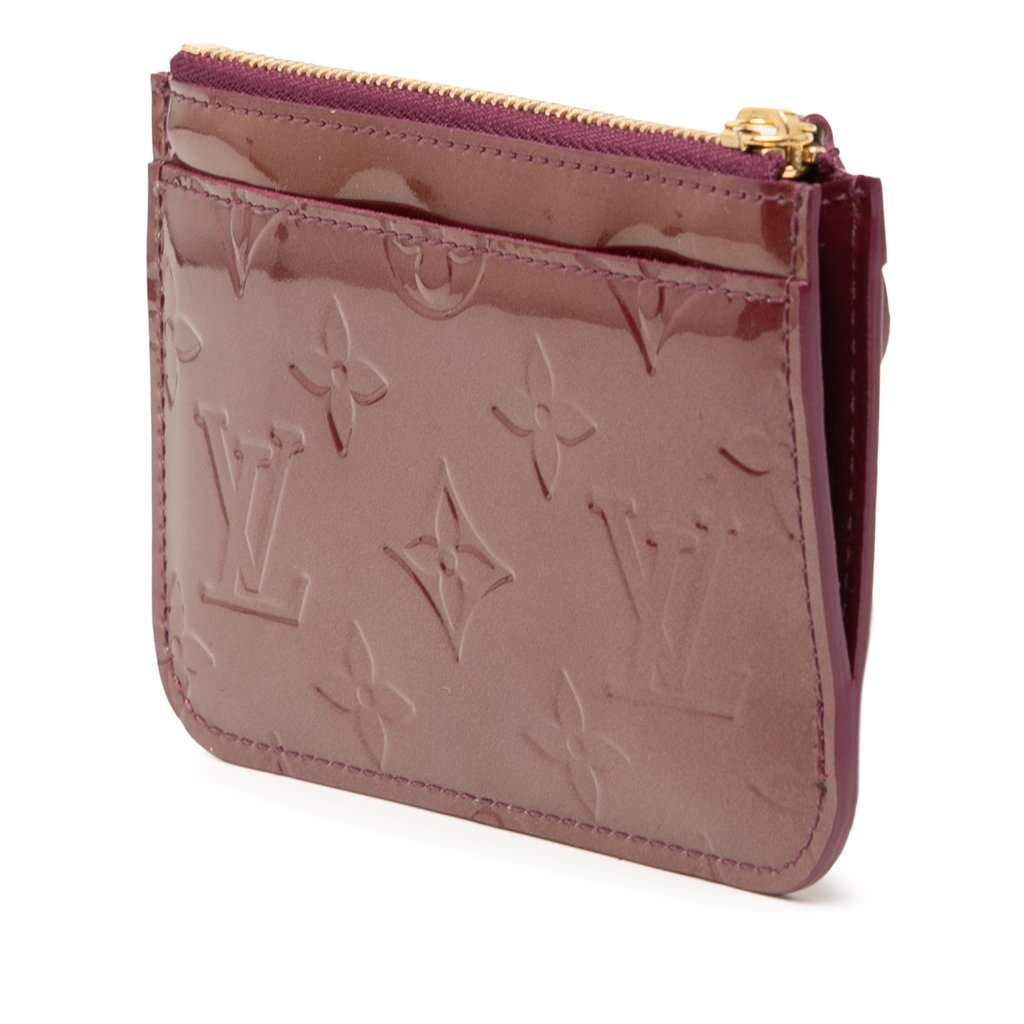 Louis Vuitton Monogram Vernis Key Pouch Red Leather Very good condition - Back View