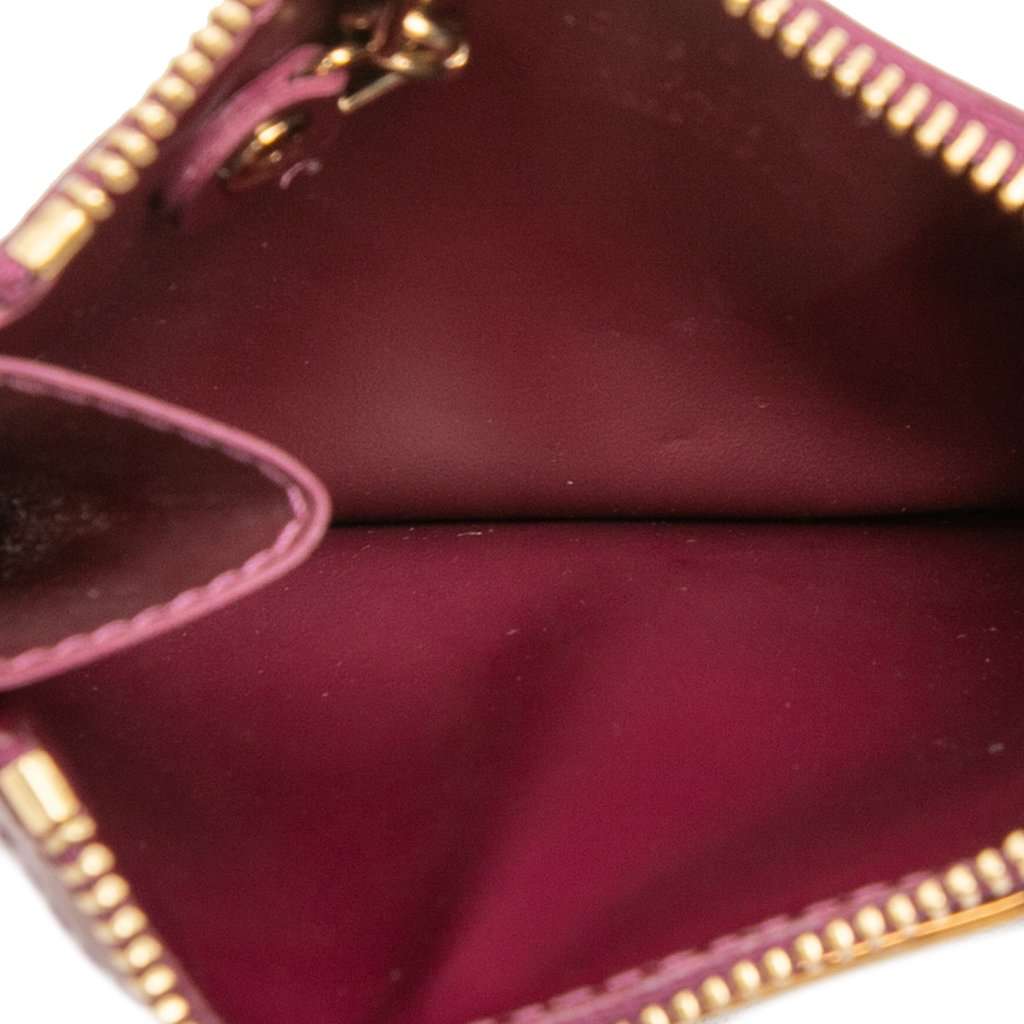 Louis Vuitton Monogram Vernis Key Pouch Red Leather Very good condition - Model View