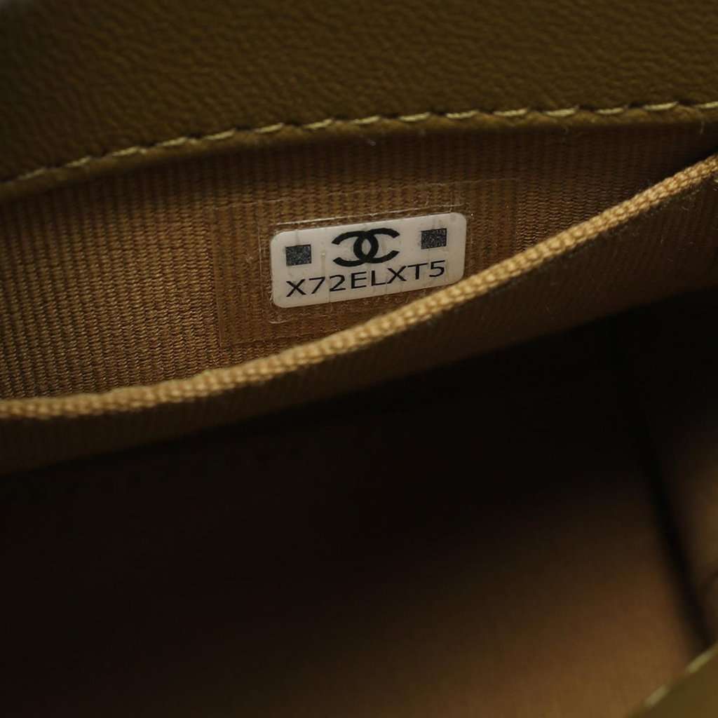 Chanel Quilted Lambskin Leo Shoulder Bag Green Leather Very good - Box View