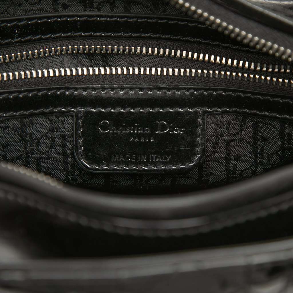 Dior Medium Patent Cannage Lady Dior Black Leather Good condition - Box View
