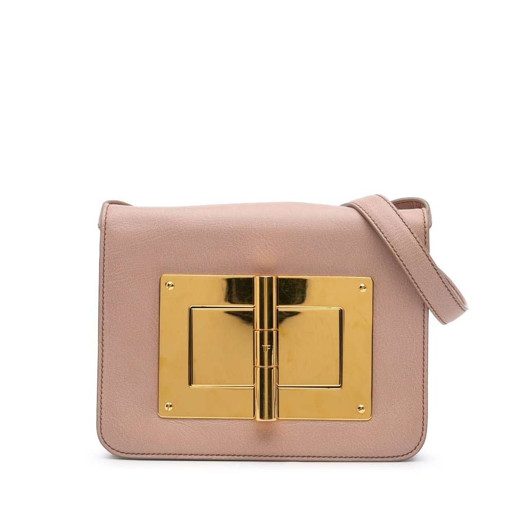 Tom Ford Medium Leather Natalia Crossbody Pink Leather Very good - Front View