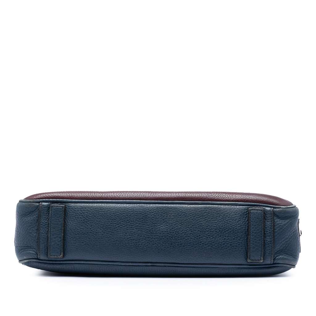 Prada Bicolor Vitello Daino Briefcase Blue Leather Very good condition - Inside View