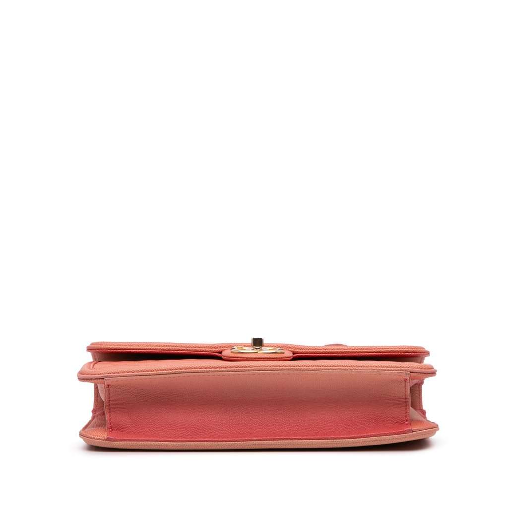 Chanel Medium Quilted Caviar Sunset On The Sea Flap Pink Leather Very good - Inside View
