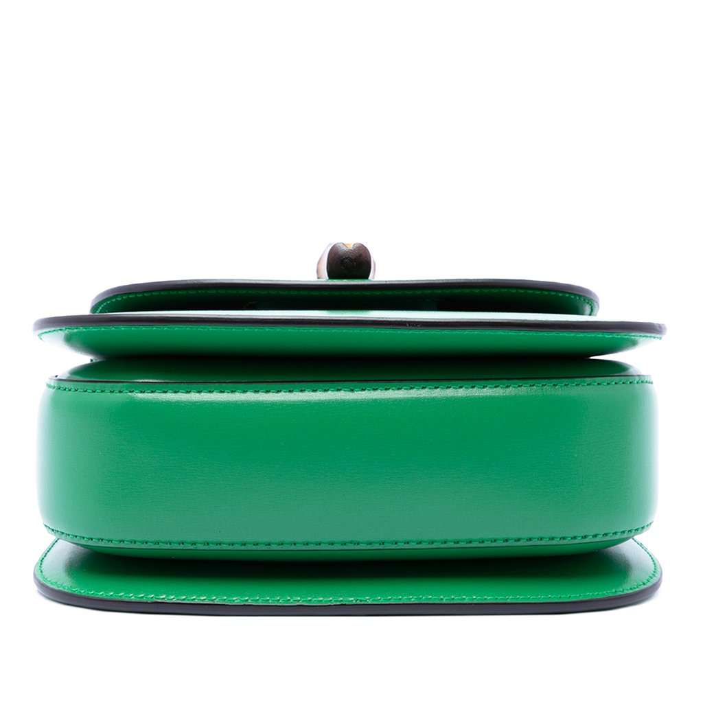 Gucci Mini Calfskin 1947 Bamboo Top Handle Bag Green Leather Very good condition - Model View