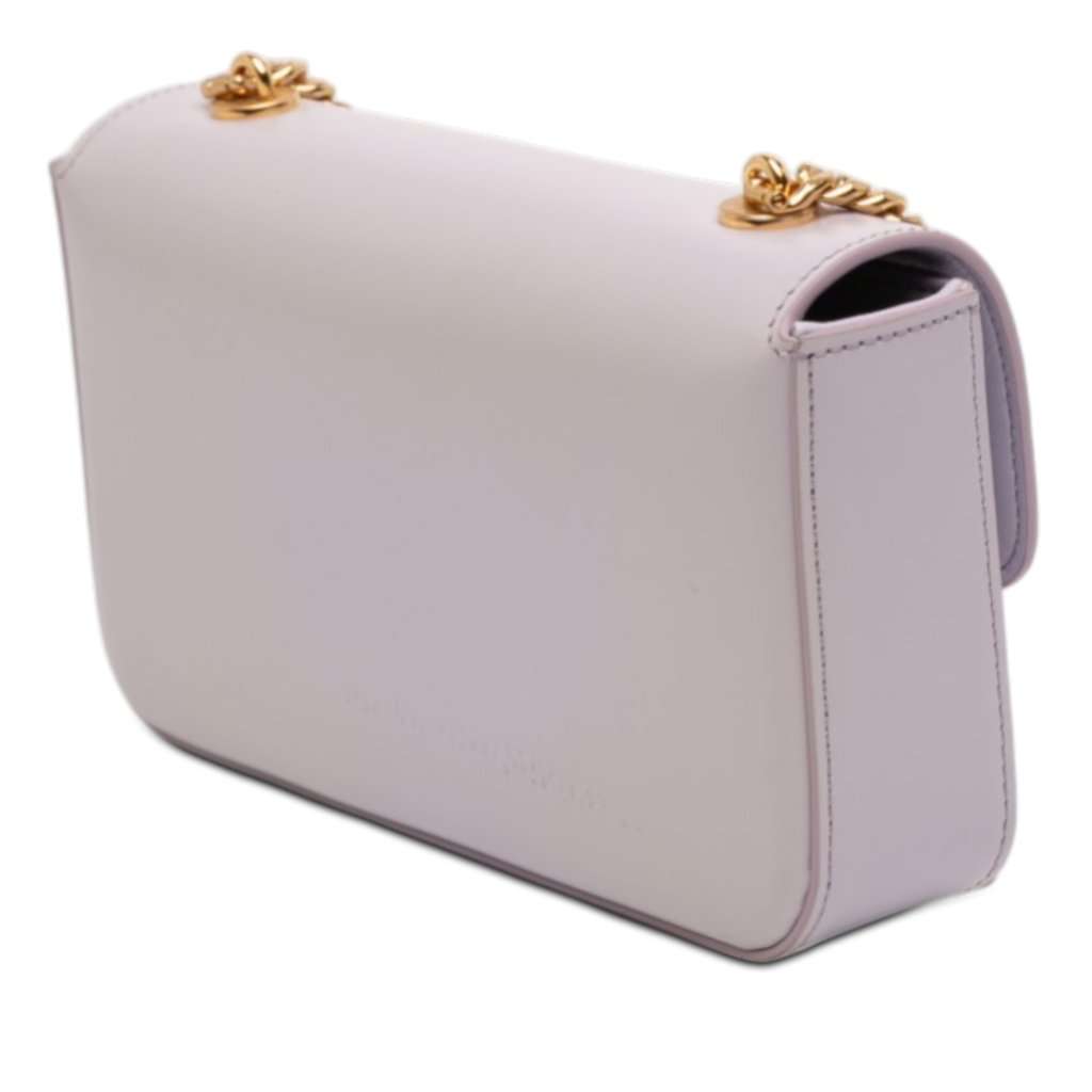 Celine Shiny Calfskin Claude Chain Shoulder Bag Purple Leather Very good condition - Back View