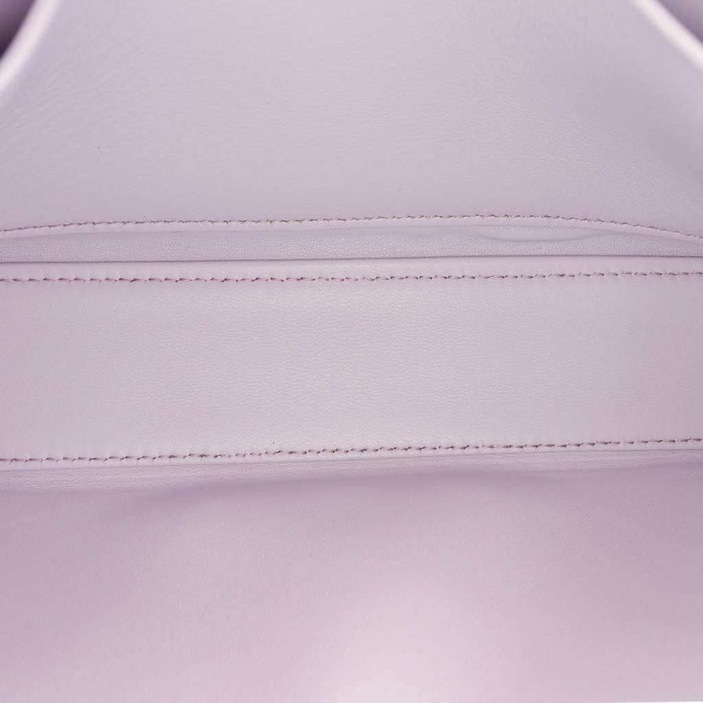Celine Shiny Calfskin Claude Chain Shoulder Bag Purple Leather Very good condition - Model View